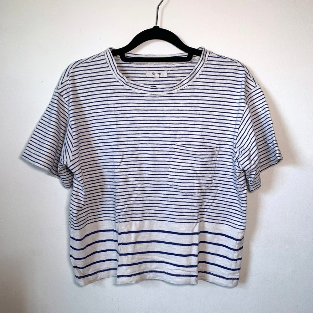 Madewell Strip Box cut tee